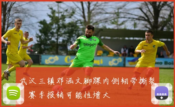 武汉三镇邓涵文脚踝内侧韧带撕裂，赛季报销可能性增大